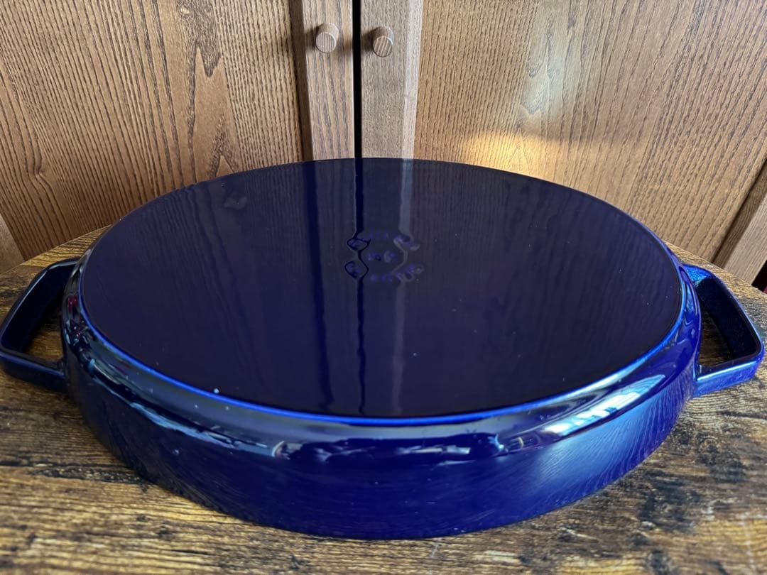 Staubストウブ　フィッシュシグネチャーオーバルホットプレート　グランブルー