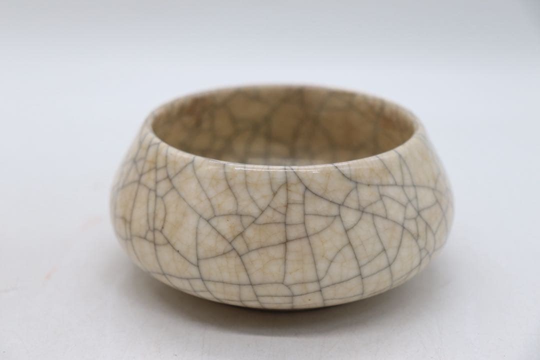 中国　清時代　哥釉香炉　木箱入　送料込み251011