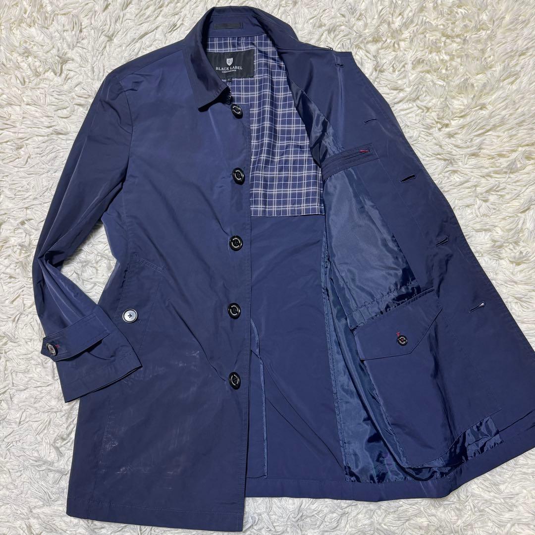 tm子様　ブラックレーベルクレストブリッジ　ステンカラーコート　チェック