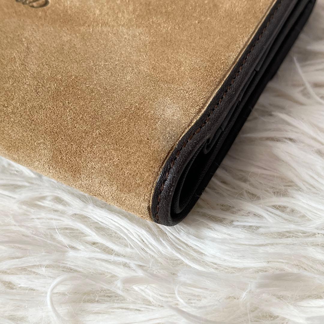 新品未使用✨LOEWE ロエベ　アナグラム　折り財布　スエード　ブラウン