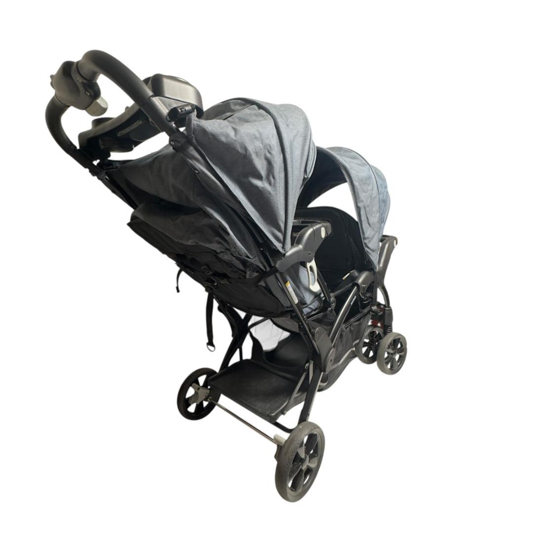 美品　KATOJI カトージ 2人でゴーDX 2人乗りベビーカー レインカバー付