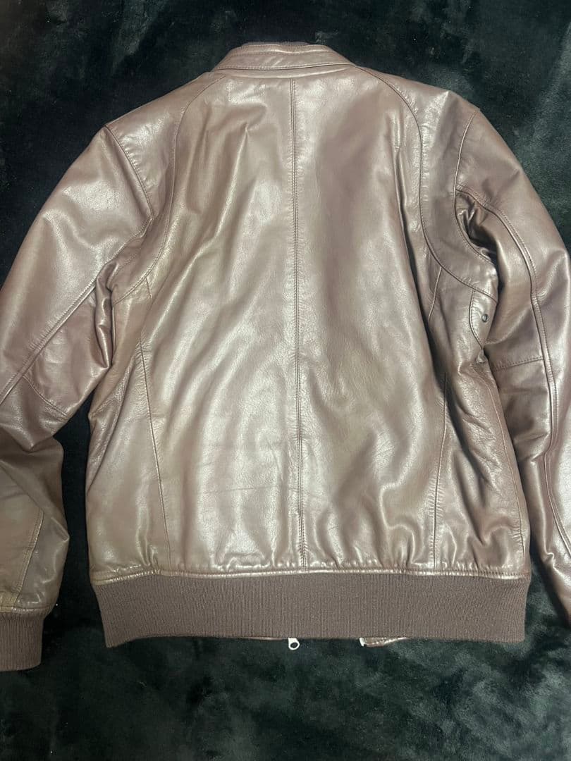 美品　BEAUTY & YOUTH ラムレザージャケット 羊革　ライダース　L
