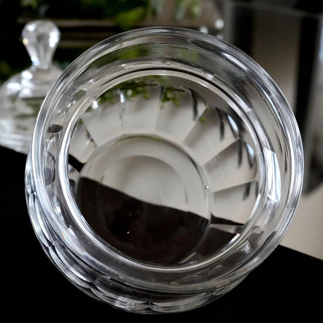 オールド サンルイ ボンボニエール★シュガーボウル 美品アンティーク クリスタル