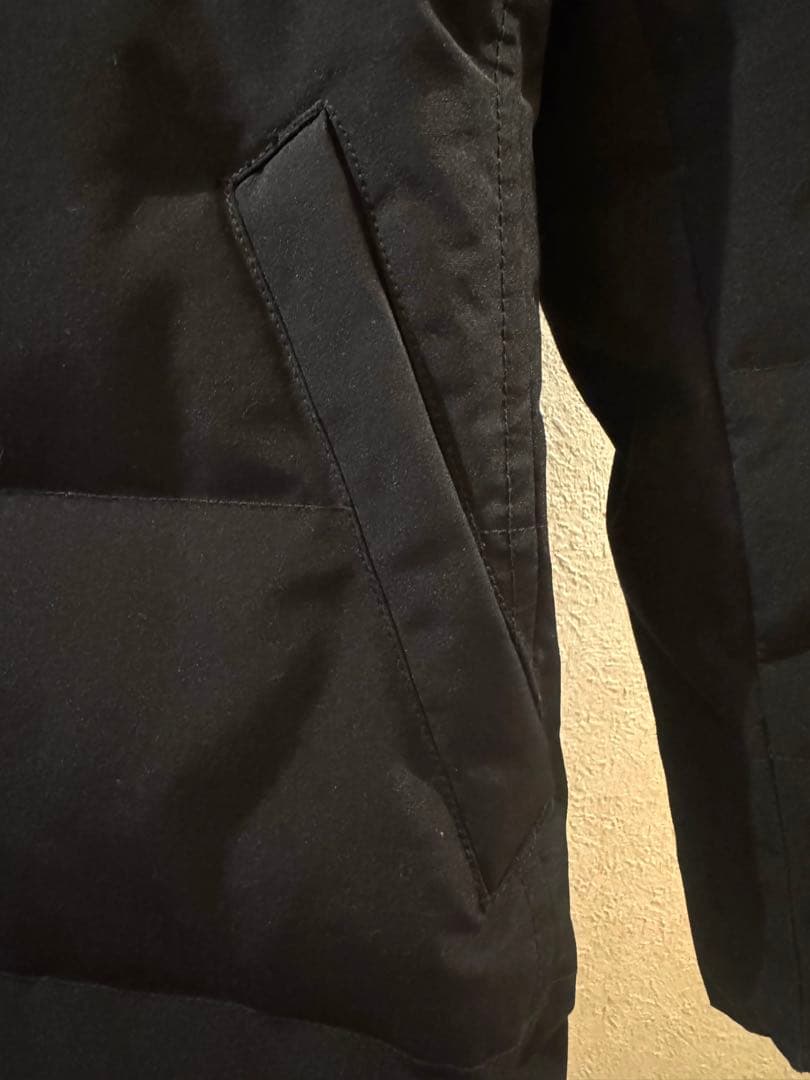 DANTON（ダントン）フードファー付きロングダウンジャケット36ブラック