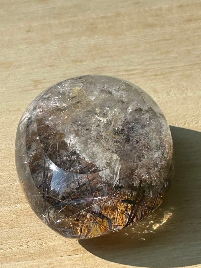 最高品質　ガーデンブラウンルチルクォーツ　レインボー入磨‼️大特価SALE