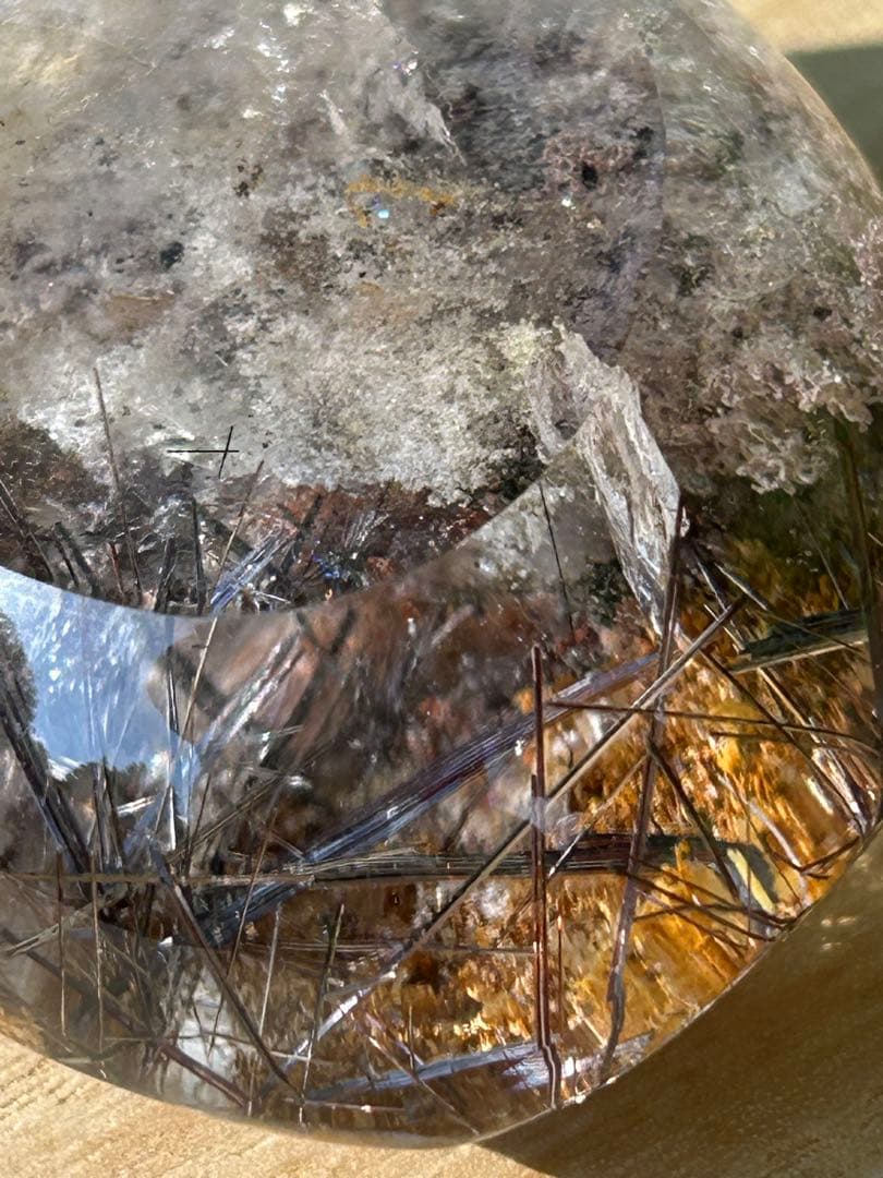 最高品質　ガーデンブラウンルチルクォーツ　レインボー入磨‼️大特価SALE