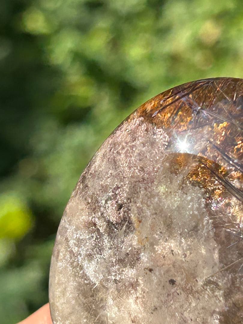 最高品質　ガーデンブラウンルチルクォーツ　レインボー入磨‼️大特価SALE