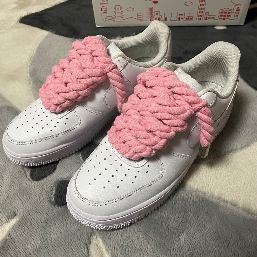 NIKE Air force 1 ホワイト ロープシューレース