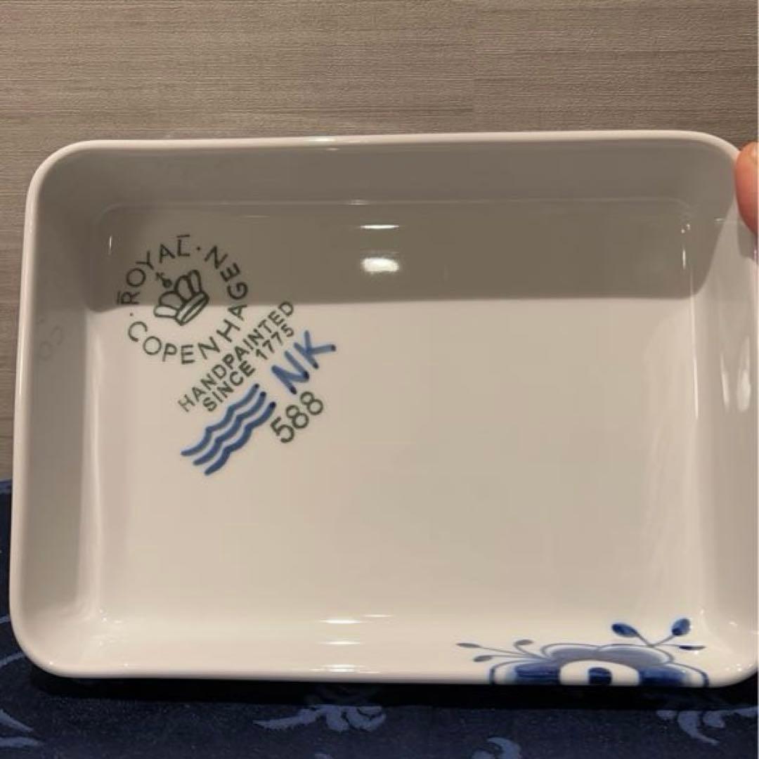 美品◼️ロイヤルコペンハーゲン ブルーフルーテッド メガ オーブンウェア スクエア