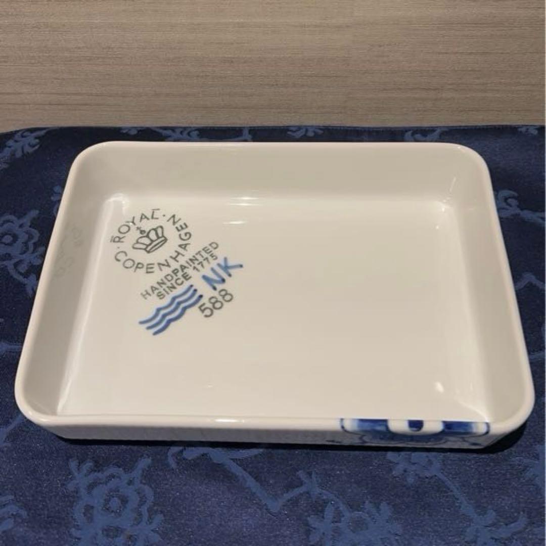 美品◼️ロイヤルコペンハーゲン ブルーフルーテッド メガ オーブンウェア スクエア