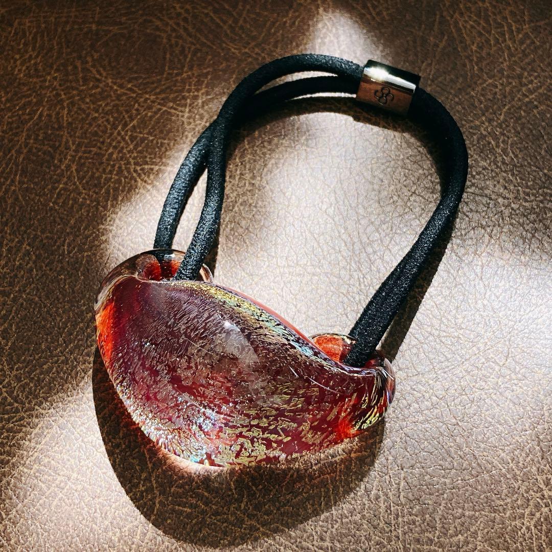 【新品】 コレットマルーフ グラスポニー 誕生石 赤 ゴールド 箔 ヘアゴム