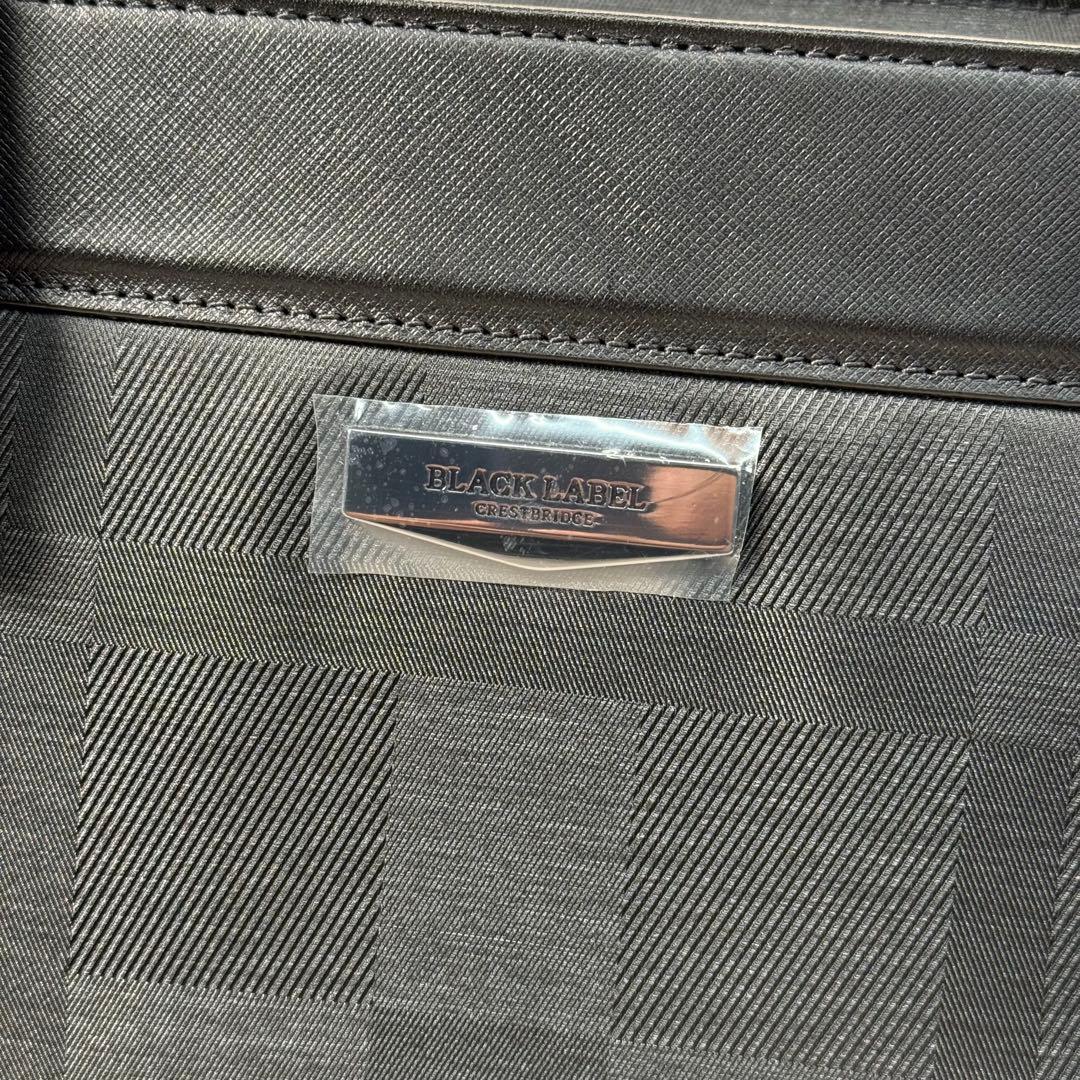 未使用品　ブラックレーベル クレストブリッジ エンボスレザー トートバッグ