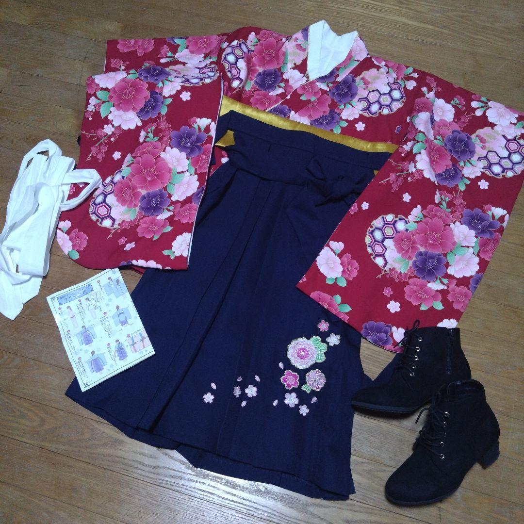 MK120★アリサナ★赤色花柄袴＆紺花刺繍袴
