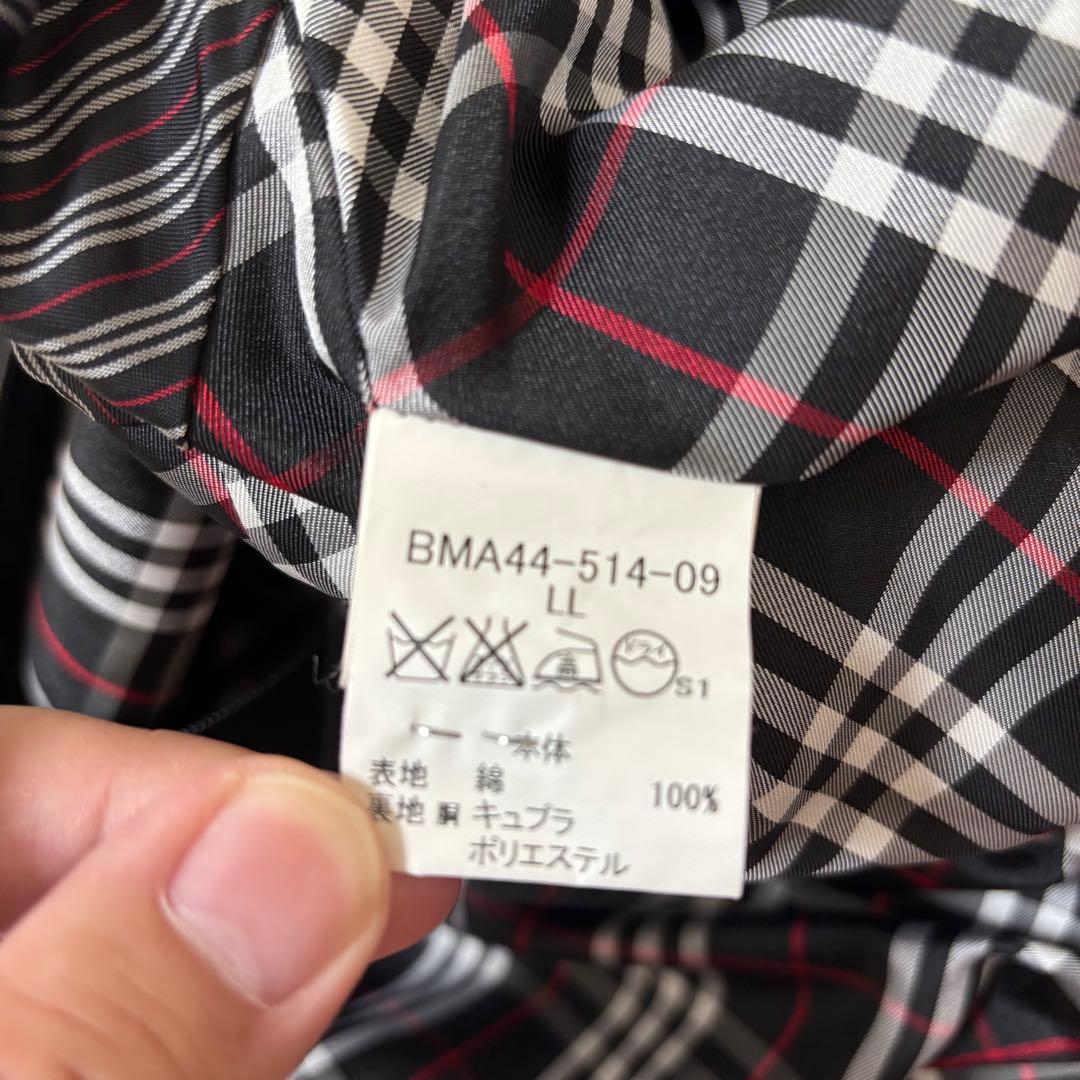 バーバリーブラックレーベル 黒 XL トレンチコート ノバチェック ライナー付