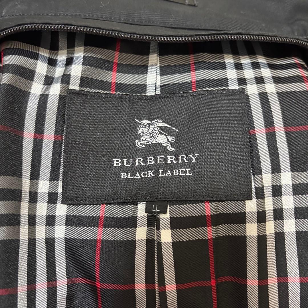 バーバリーブラックレーベル 黒 XL トレンチコート ノバチェック ライナー付