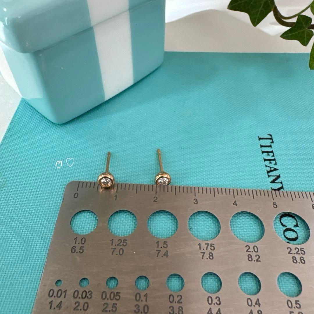 ティファニー　ダイヤモンドバイザヤードピアス0.14ct　Ꮶ18ローズゴールド