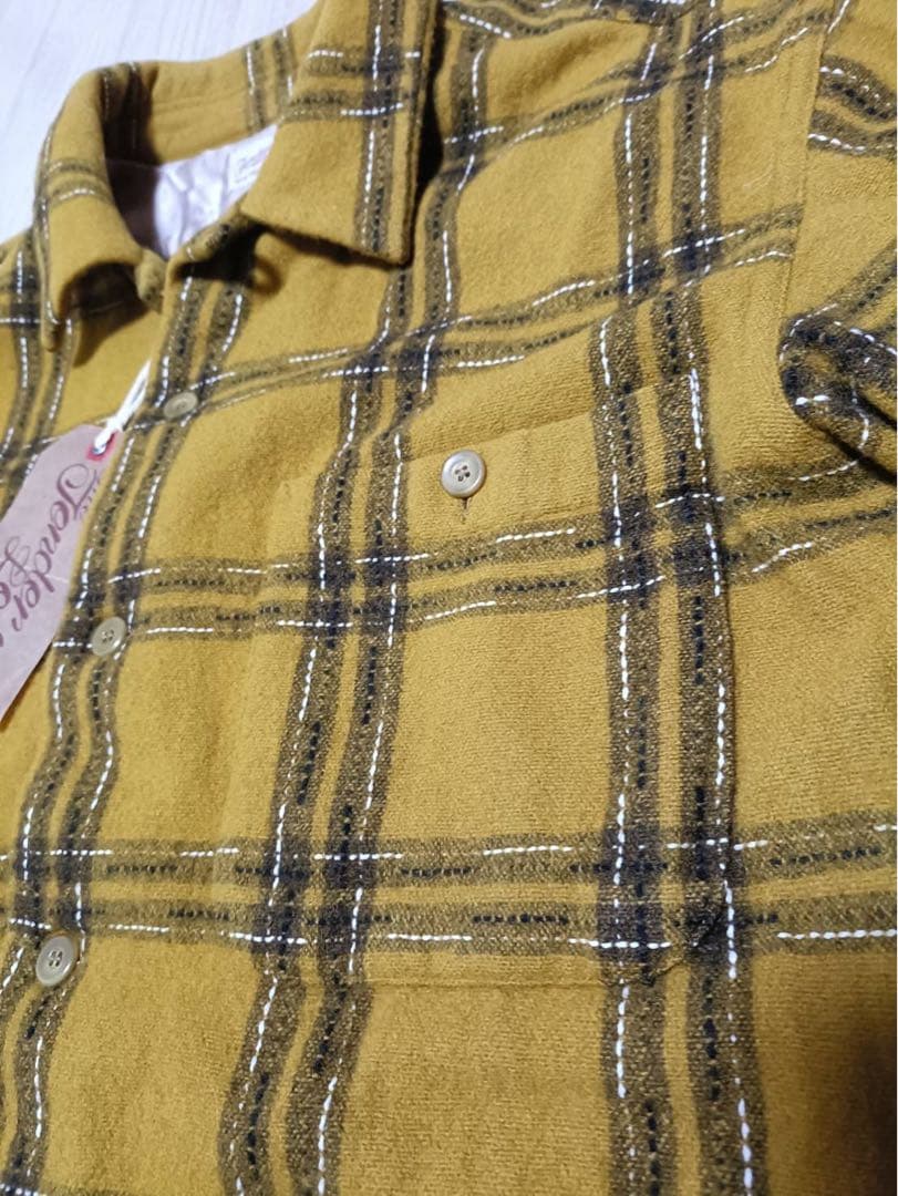 【M】定価3.7万2016AW_TENDERLOINウールシャツマスタード日本製
