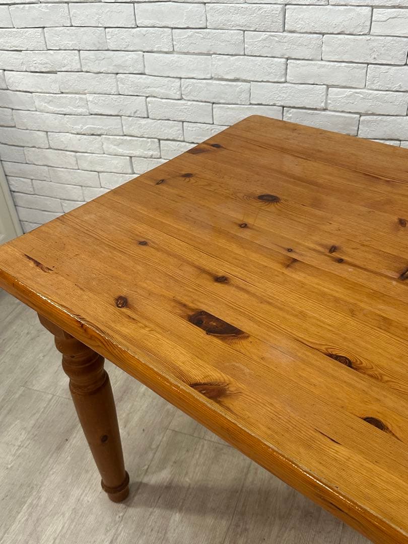 【東京都内23区配送無料】アンティーク　ダイニング デスク　木製　作業台　机