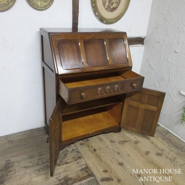 イギリス アンティーク 家具 ジェンティーク ビューロー デスク 机 6147d