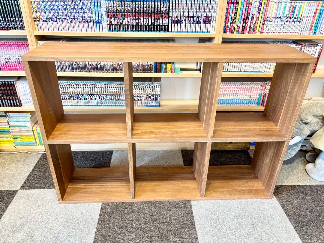 MUJI無印良品　スタッキングシェルフ3段×2列　ウォールナット材