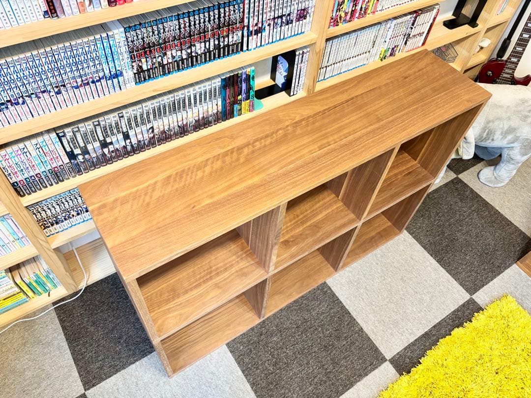 MUJI無印良品　スタッキングシェルフ3段×2列　ウォールナット材