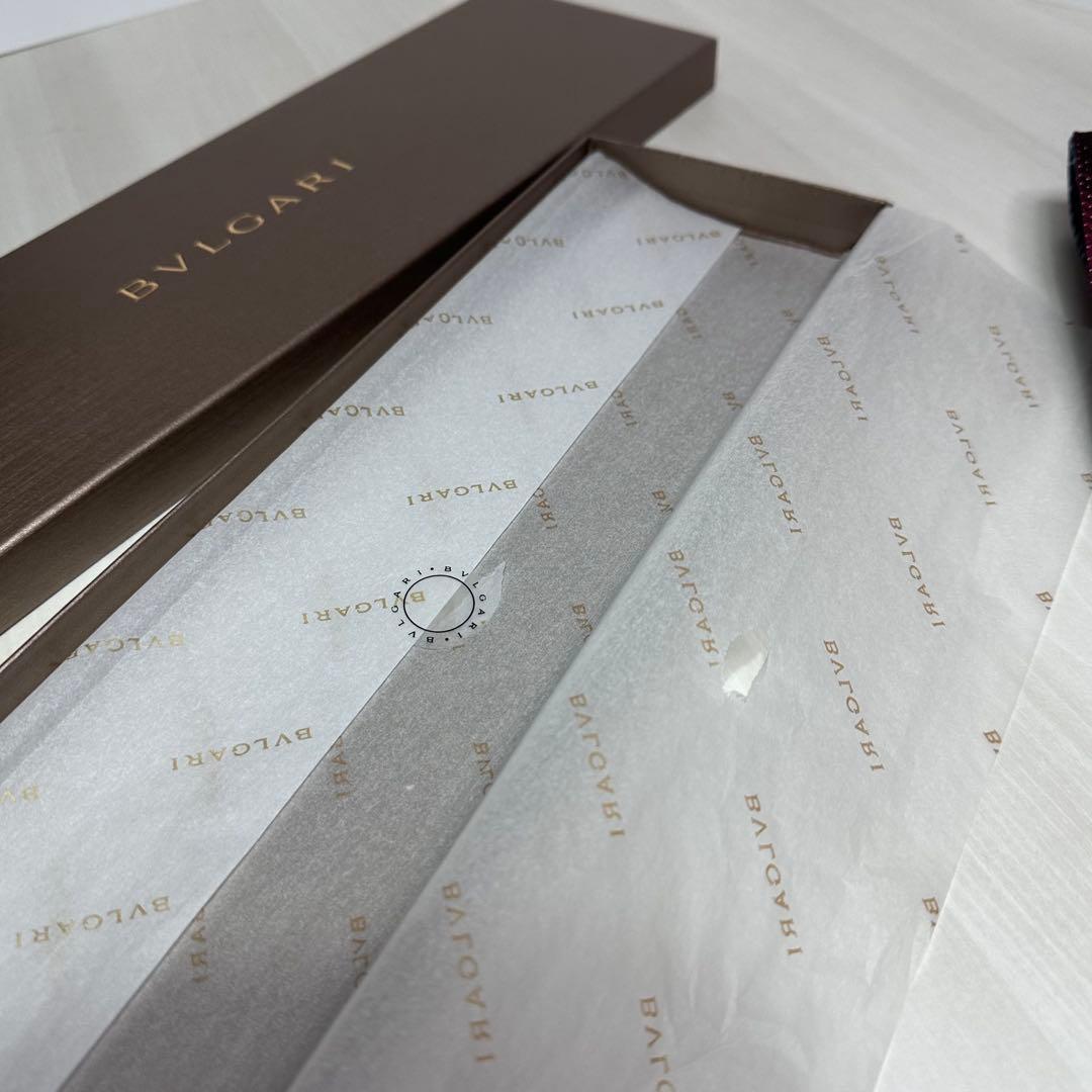 極美品☆希少☆ブルガリ☆ネクタイ☆箱付☆リバーシブル☆ワインレッド☆546