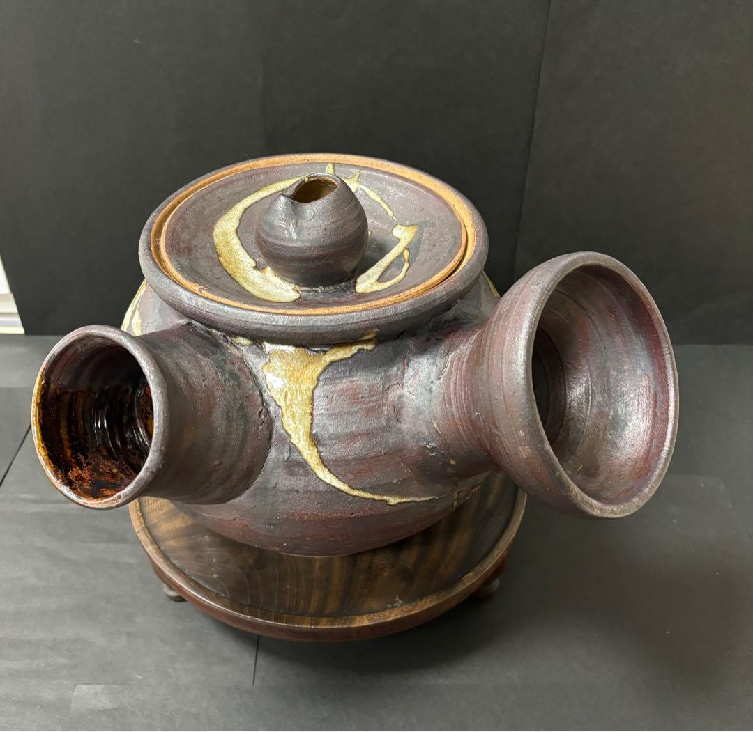 【昭和レトロ】骨董品　信楽焼？　品格があるインテリア置物　巨大な急須