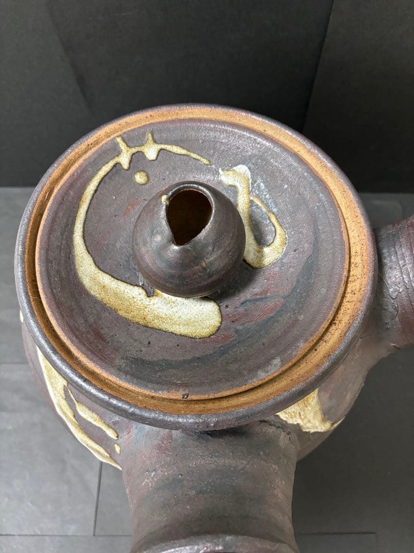 【昭和レトロ】骨董品　信楽焼？　品格があるインテリア置物　巨大な急須