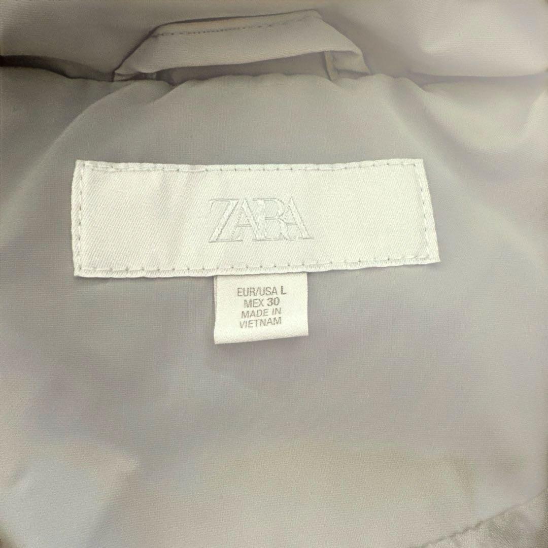 ZARA セミロング丈ラバー加工ウィンド ブレーカーアノラック　L