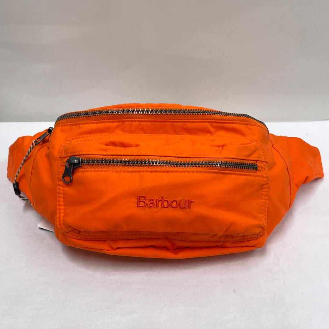 シュプリーム×バブアー/オイルドコットンボディバッグ/ブランドネーム刺繍タグ付