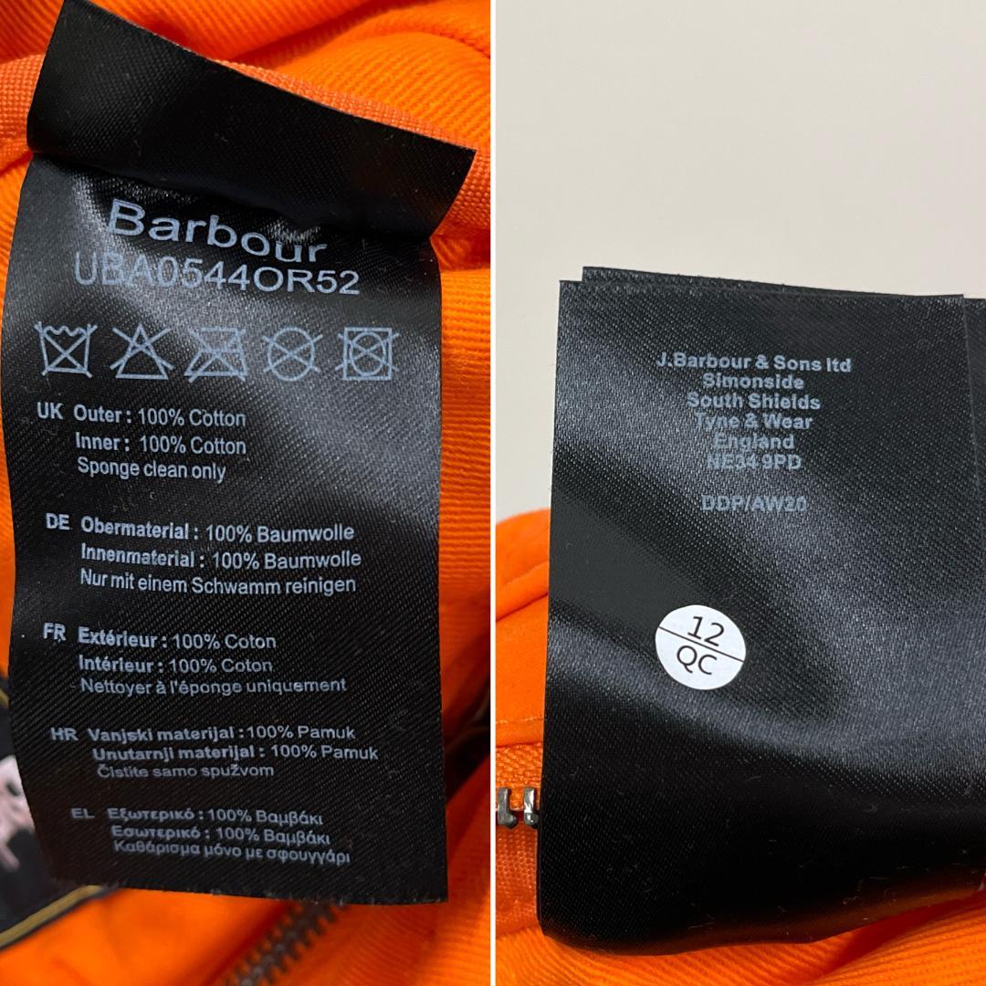 シュプリーム×バブアー/オイルドコットンボディバッグ/ブランドネーム刺繍タグ付