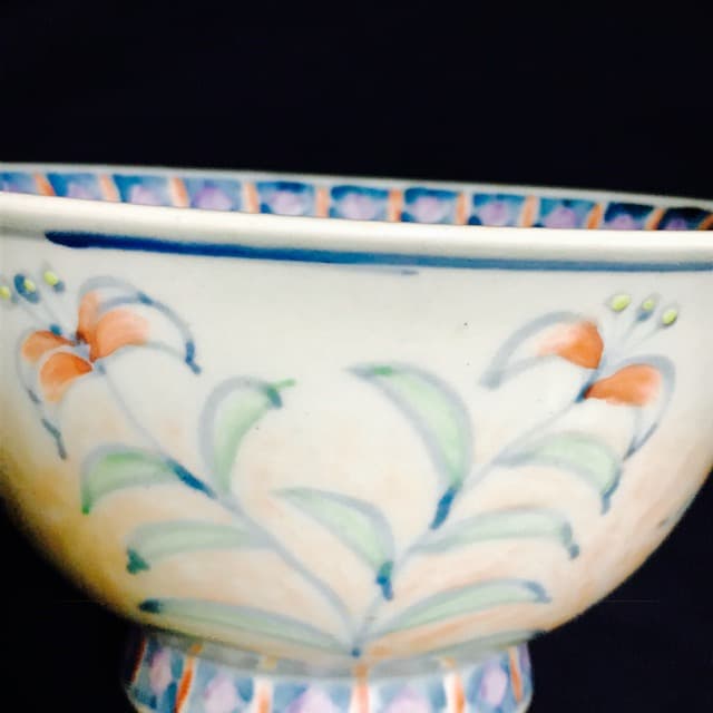 有田焼　5代　佐藤走波　染錦辻が花　どんぶり