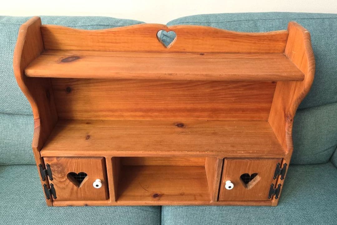 木製ラック ハート型引き出し付き