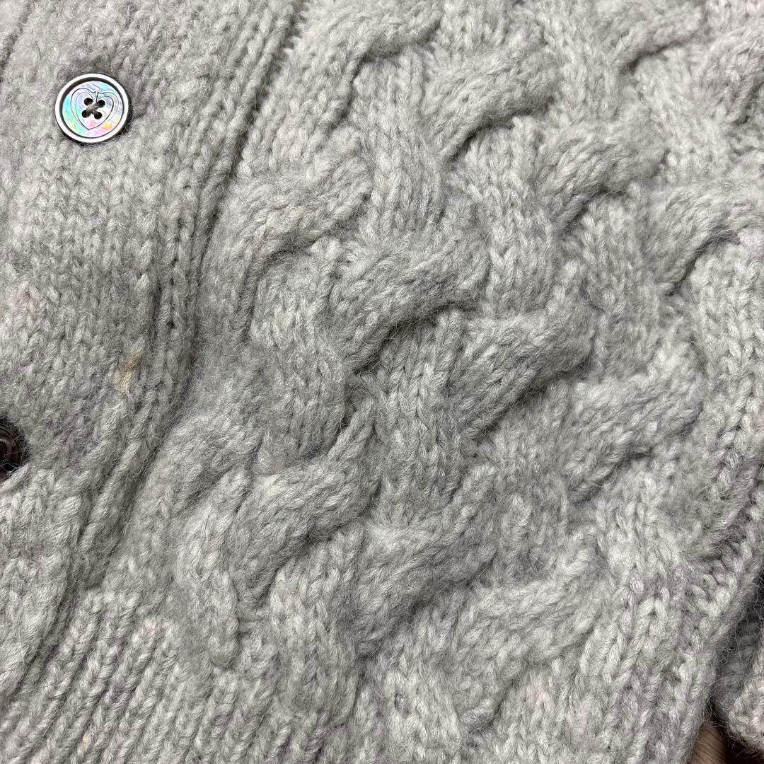 【クルチアーニ】イタリア製 アルパカ ケーブルカーディガン ショールカラー 46