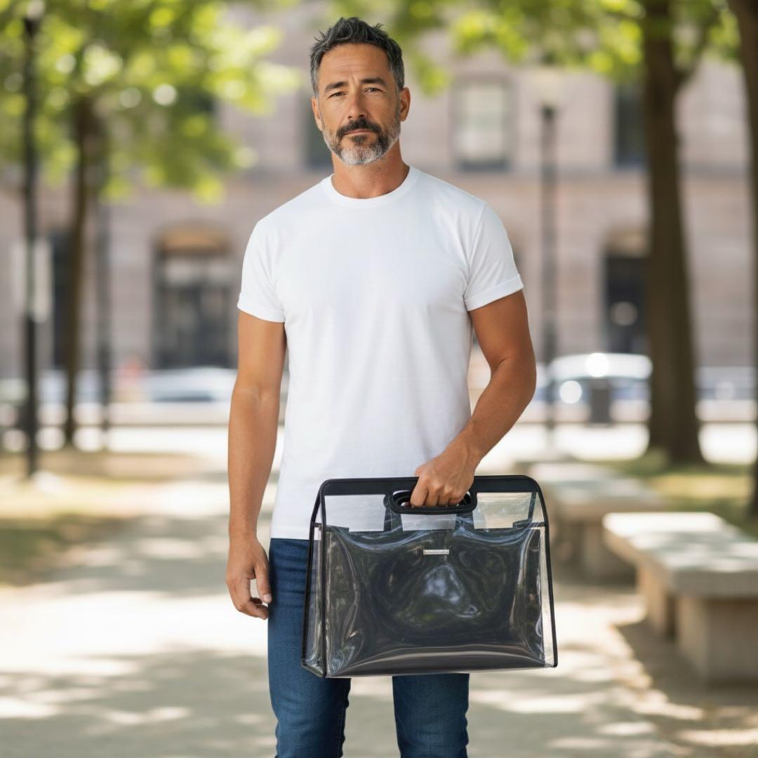 GUCCI グッチ トートバッグ 2way スケルトン ビニール レザー