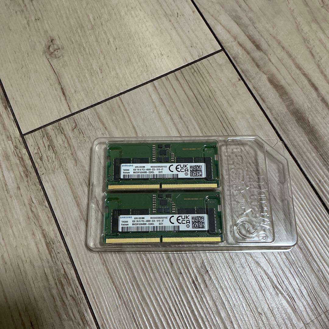 ほぼ未使用 DDR5 8GBx2 SAMSUNG メモリ