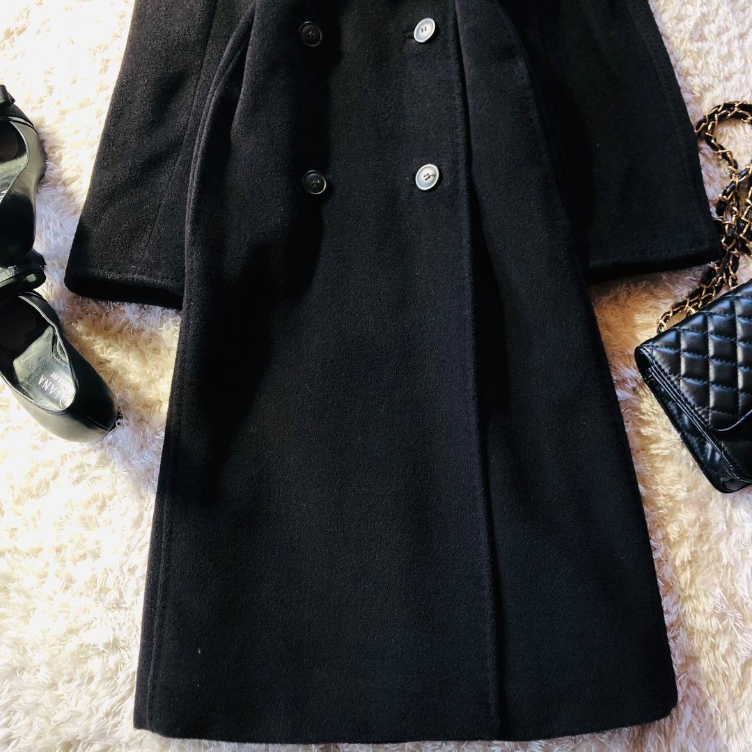 専用✨マックスマーラ ベルテッドコート カシミヤ 女優襟 ブラック 白タグ 38