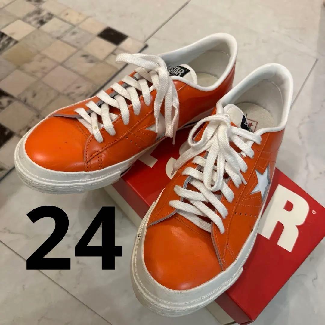 復刻版CONVERSE ONE STAR J ORANGE コンバース 24