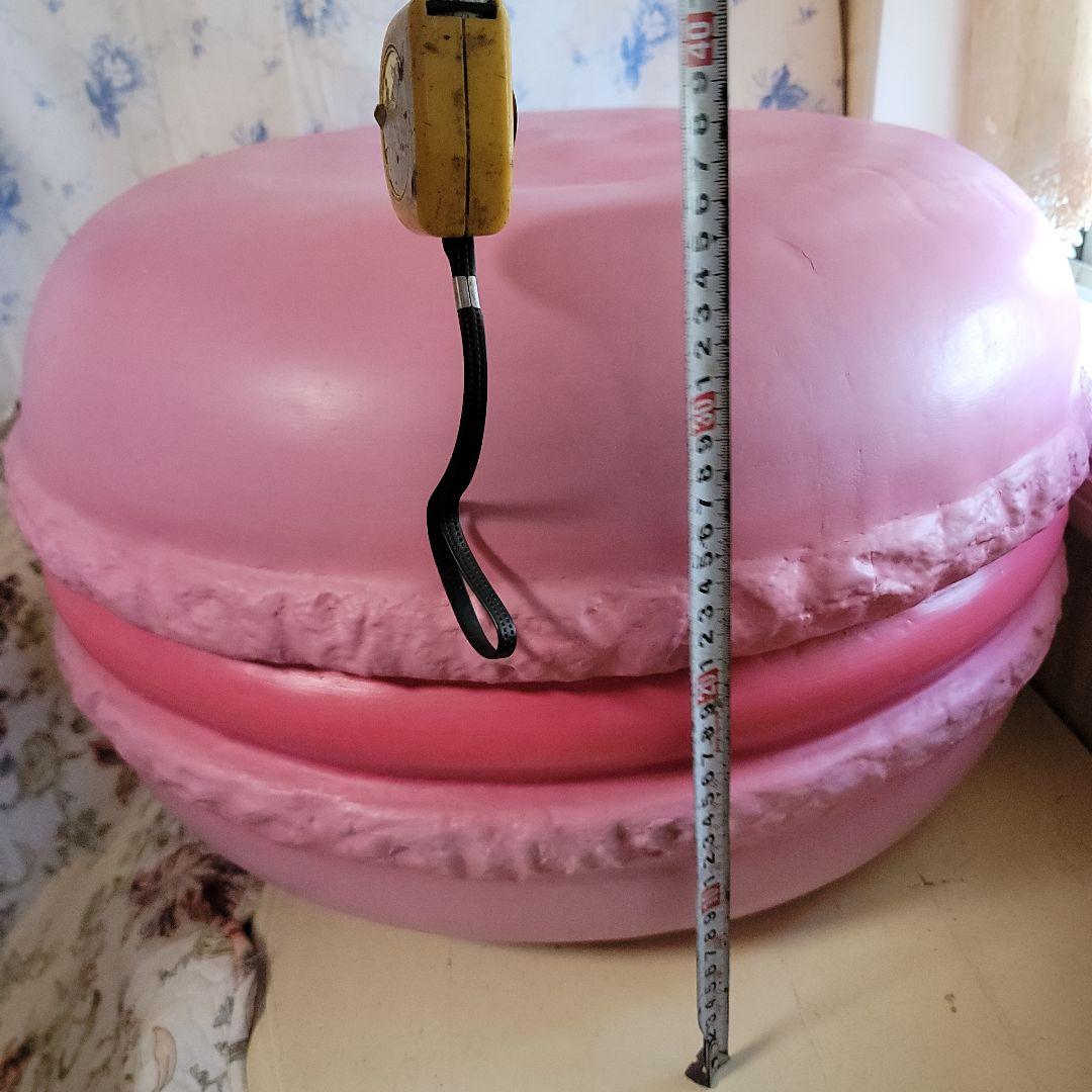 巨大マカロン型オブジェ　椅子　スツール　　公共施設展示使用品　キズ等あり