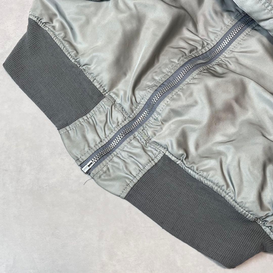 ALPHA INDUSTRIES フライトジャケット USA製 シルバー XL