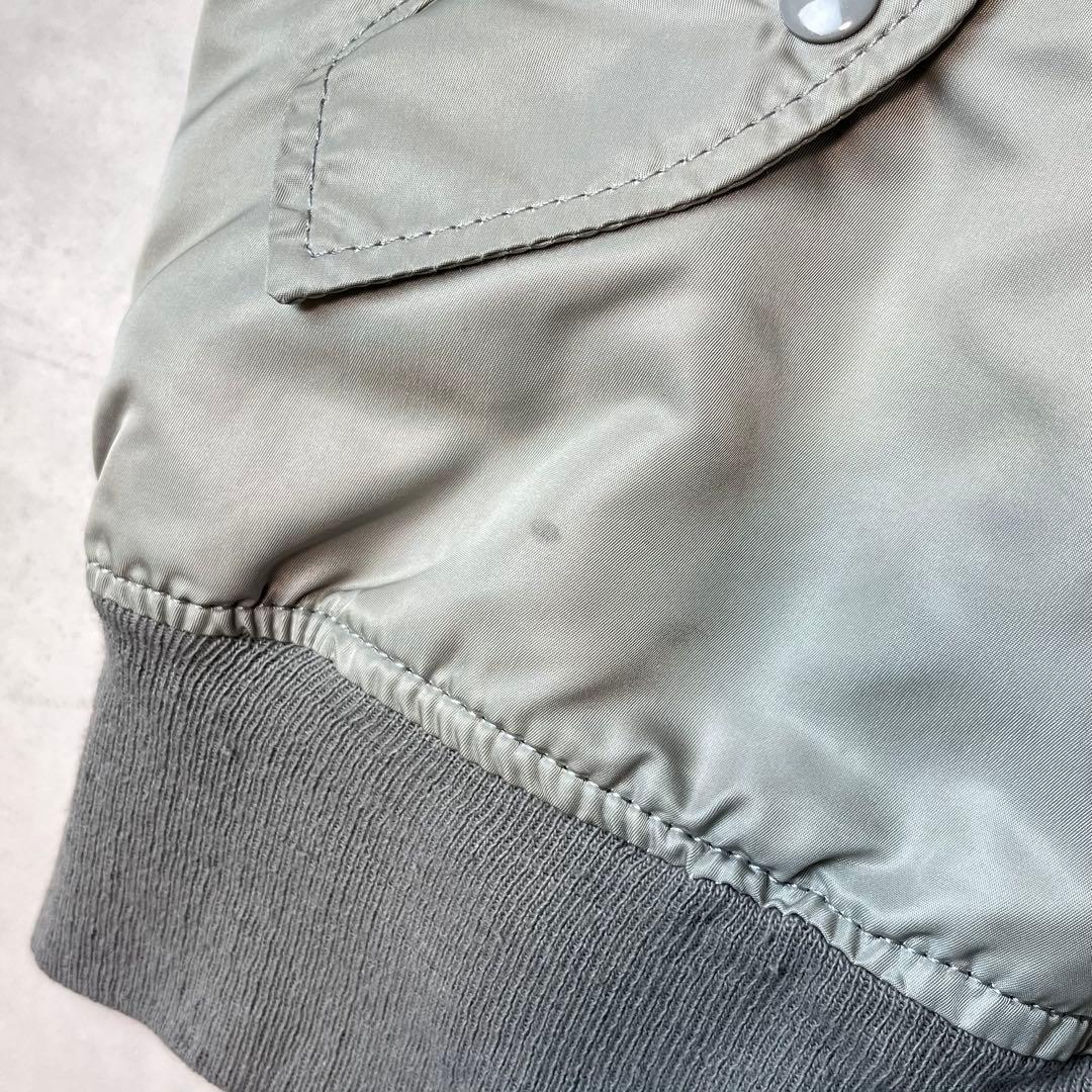 ALPHA INDUSTRIES フライトジャケット USA製 シルバー XL