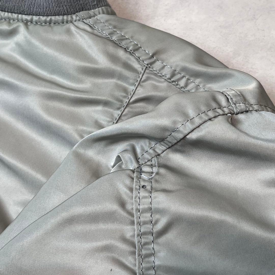 ALPHA INDUSTRIES フライトジャケット USA製 シルバー XL