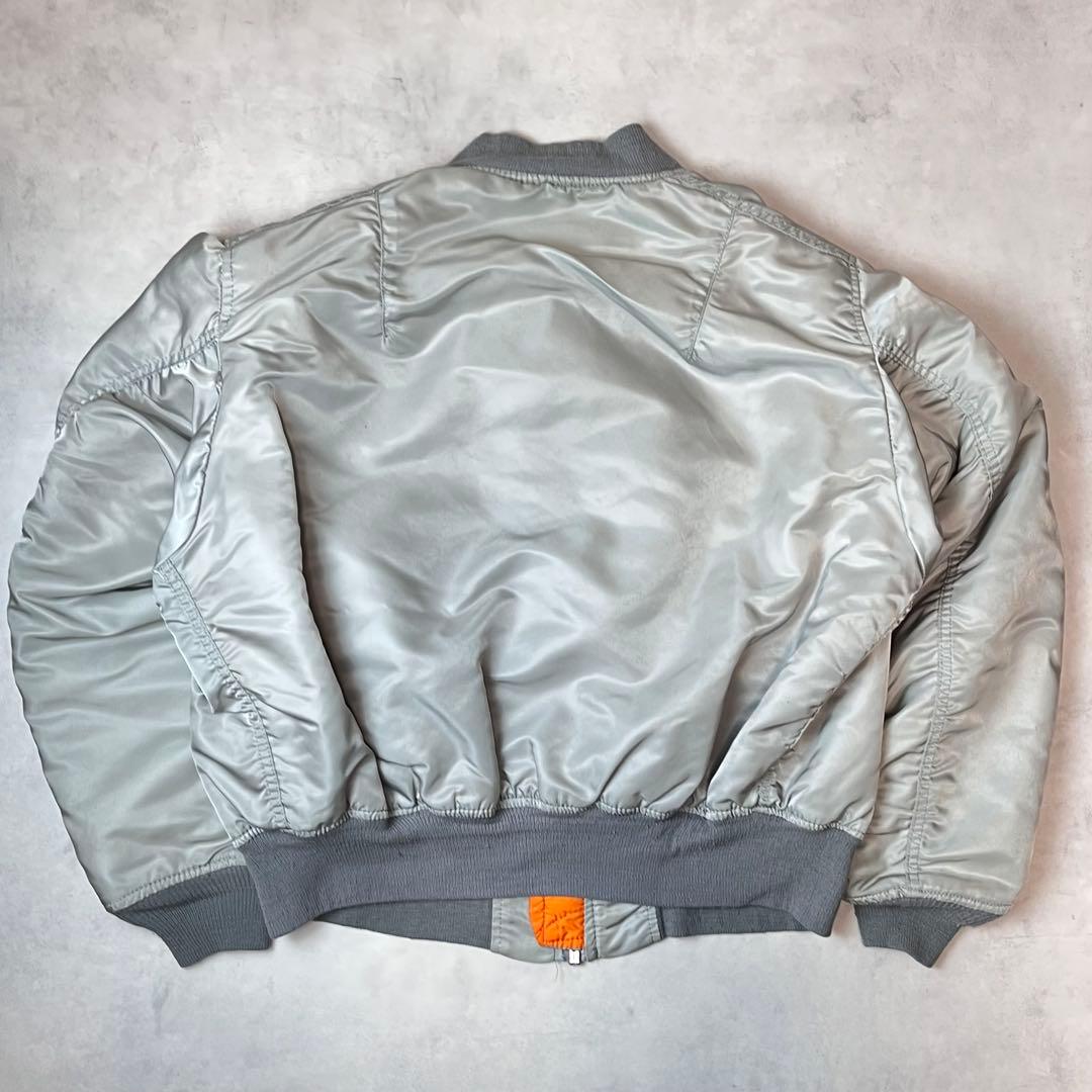 ALPHA INDUSTRIES フライトジャケット USA製 シルバー XL