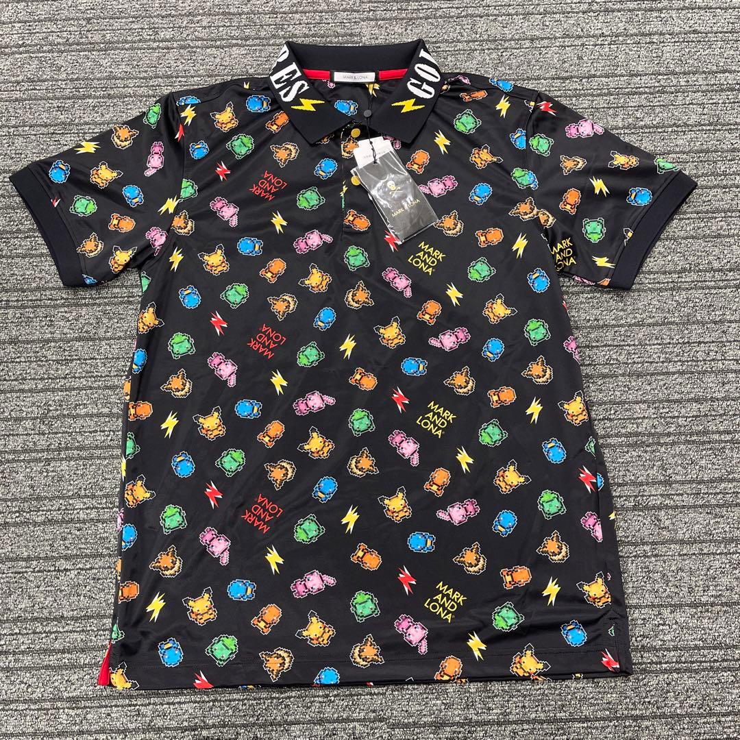 マークアンドロナ　ポケモン　ドット絵　ポロシャツ