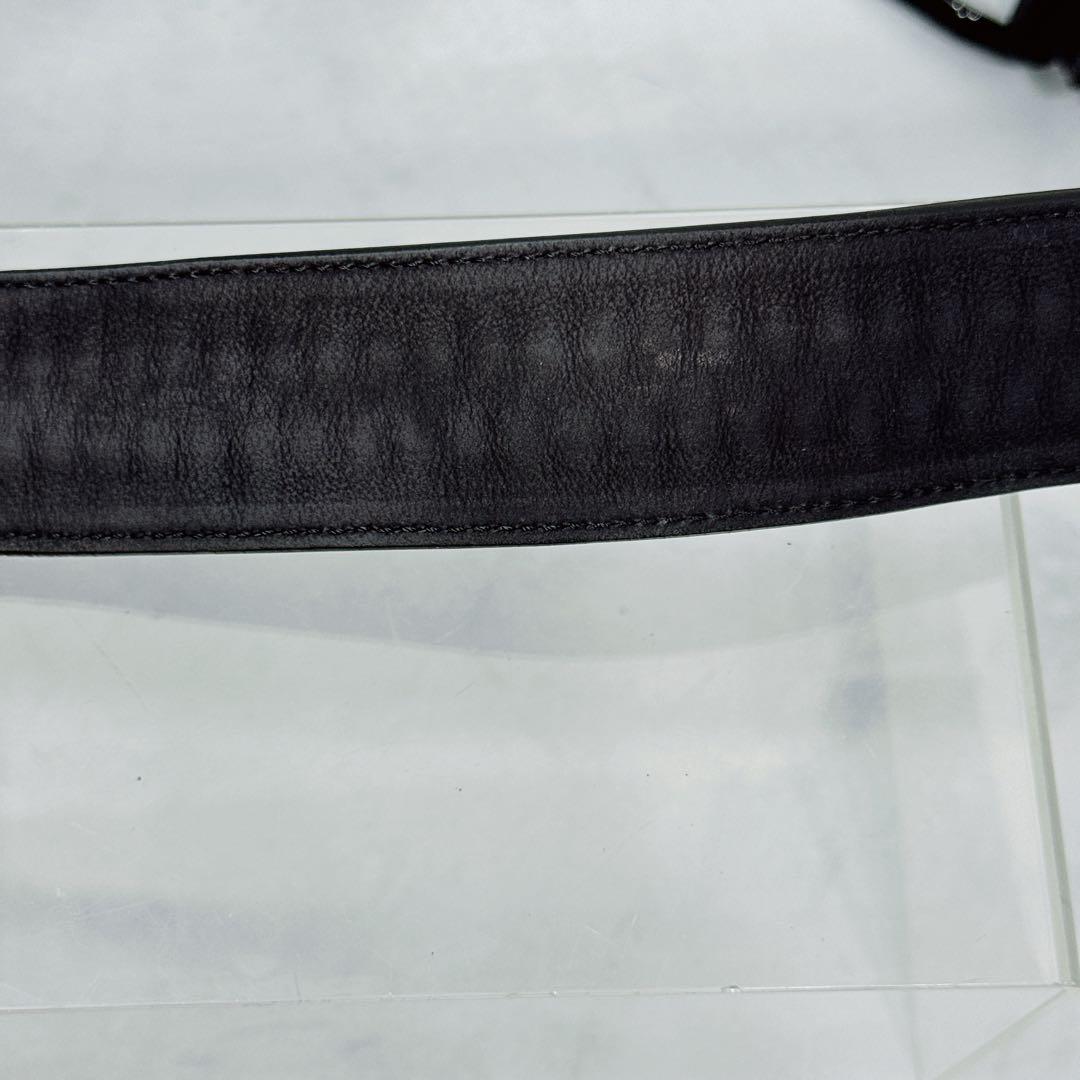 BURBERRY バーバリー ファスナーベルト 黒 革巻きバックル ヴィンテージ