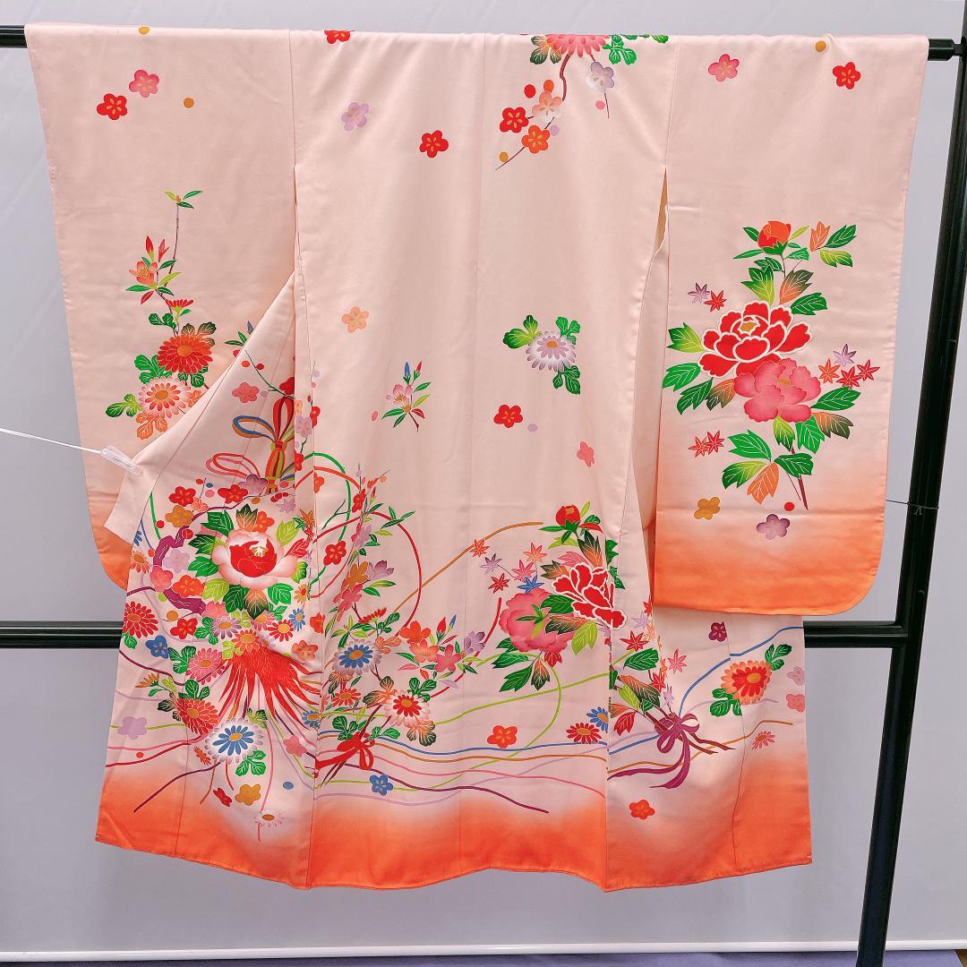 Y★4009★ 子供着物 七五三 女の子 四つ身 襦袢付き