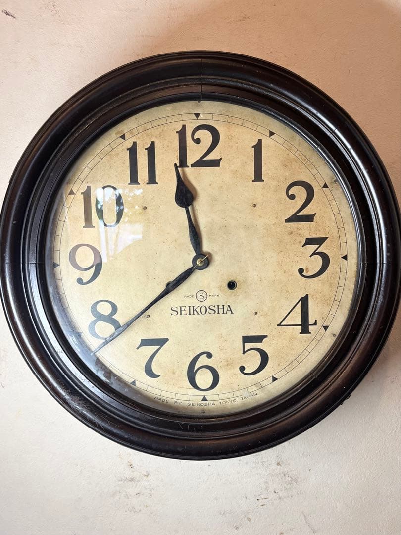 精工舎　50センチ丸　柱時計　古時計　振り子　ゼンマイ　ボンボン　レトロ　雑貨