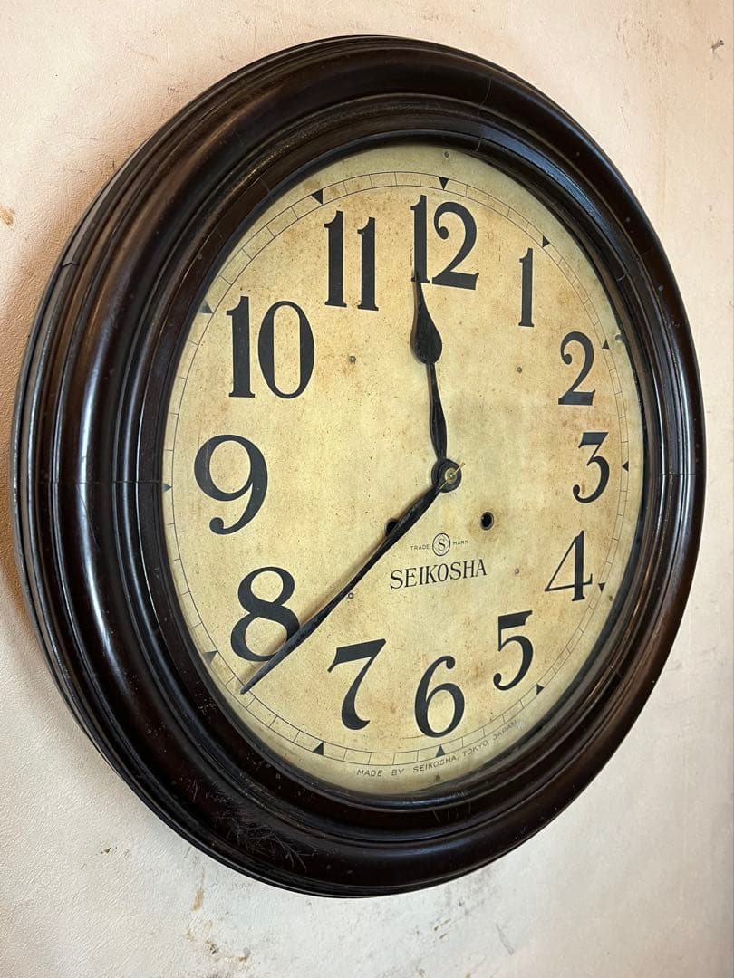 精工舎　50センチ丸　柱時計　古時計　振り子　ゼンマイ　ボンボン　レトロ　雑貨