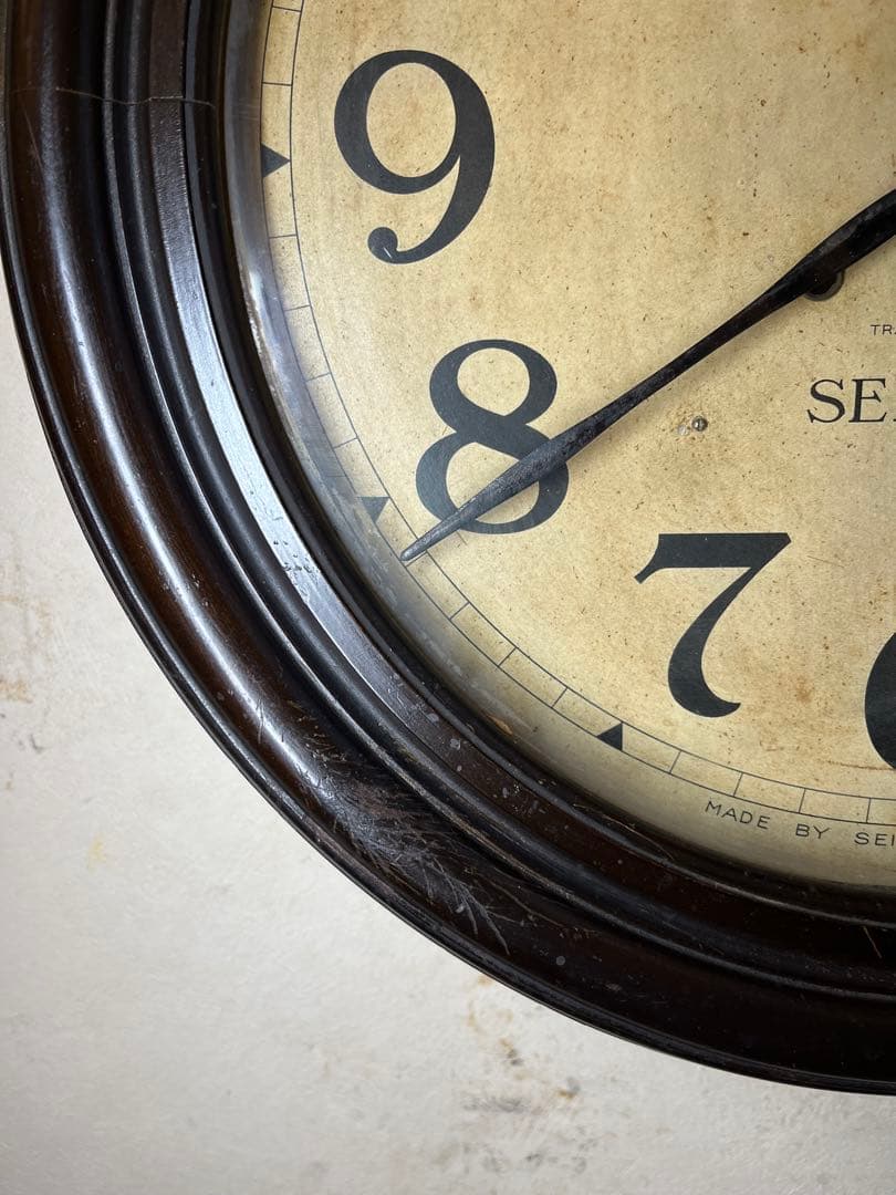 精工舎　50センチ丸　柱時計　古時計　振り子　ゼンマイ　ボンボン　レトロ　雑貨