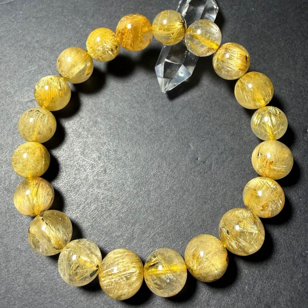 ルチルクォーツ 10mm 内径16cm ブレスレット